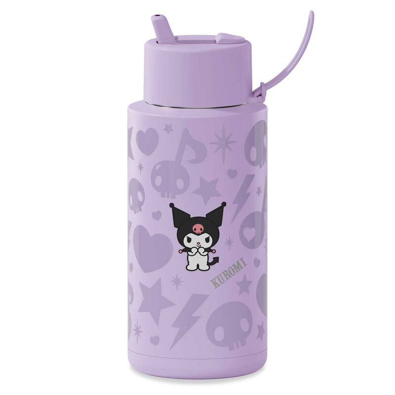 frank green 34oz Ceramic Bottle with Flip Straw Lid Kuromi image number 0